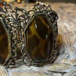 Vintage Style Faux Tortoise Shell Panel Bracelet Brown Photo 1