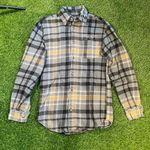 Star Wars  button up embroidered flannel in blue grey and yellow (S) Photo 0