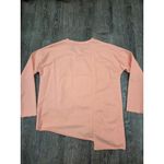Livin' for the Weekend Coral Peach Women's Small Asymmetrical Crewneck Shirt Photo 4