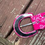 Women’s Coquettecore Feminine Casual Barbiecore Pink Floral 5 Hole Belt|34 Photo 9