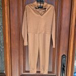 Matching Set Long Sleeve Top Jogger Pants Tan Size M Photo 13