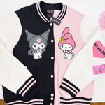 Hello Kitty  Sanrio X Hot Topic My Melody & Kuromi Split Varsity Jacket Plus Size Photo 5