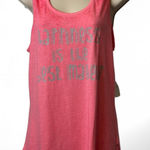 Pink Lotus Graphic Tank Top “Happiness is the‎ best makeup” Photo 0