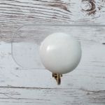 Vintage Clip On Earrings Off White Just Over 0.5" Photo 2