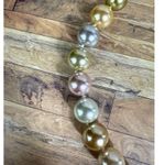 KJL Kenneth J. Lane 2009 Anniversary Special Multi Colorful Faux Pearl Necklace Blue Photo 4