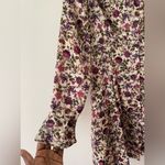 ZARA Satin Effect Floral Mini Button Back Dress Sz M Bloggers Favorite Photo 7