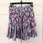 Poupette St. Barth Mini Skirt Lisa Panelled Blue Kookoo Bird Small/Medium Photo 3