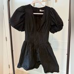 NWT ShowPo NELLI MINI DRESS
Short Puff Sleeve Shirred Back Dress in Black Size 4 Photo 3