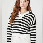 Forever 21 F21 Hooded Striped Women's Sweater Photo 0