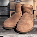 Kirkland Signature  womens shearling scalloped edge short boots tan 10 Photo 0