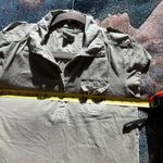 Old Navy Green Short Sleeve Tee Collared 1/4 Button Y2K 2000s Front Pocket SZ S Photo 10