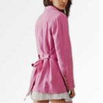 Free People Olivia Linen Blazer XL Pink Double
Breasted Belted Oversized NWOT Photo 9
