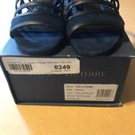 Pour La Victoire  "ESTELLE" TURQUOISE & NAVY BLUE W/ BLACK SUEDE SANDALS NIB (6) Photo 11