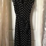 Who What Wear polka dot midi button down shirt midi dress, with belt, size xs Photo 0