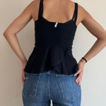Black Peplum Tank Top Size L Photo 2