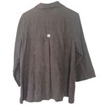 Habitat Clothes To Live In Brown Button-Down Women's Top Linen Lagenlook Large Photo 1