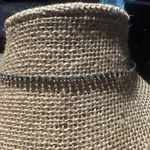 Vintage Gunmetal Clear Rhinestone Necklace Choker Collar Dainty Minimalist 14" Photo 0
