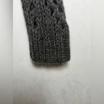 Free People  Women’s Chunky Open Cable Knit Mohair Wool Blend Sweater Gray Sz M Photo 4