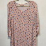 Philosophy Beach Umbrella Summer Tunic Top Peach Size 1x Photo 0