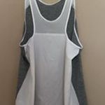 Avia  Women’s White Gray Block Stretch Lightweight Athletic Tank Top Medium Photo 1