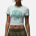 Jordan Air Women's Igloo Green Cropped Graphic T-Shirt - NWT - Size XS Photo 0