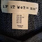 If It Were Me Gray Knit Sweater With Lace up Collar‎ Size XS Photo 2