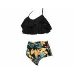 New Womens Topgod 2 Piece Flounce Ruffle Tropical Tankini Bikini Photo 1