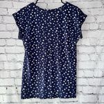 Nicole Miller Nicole Miller Women’s Navy Blue Daisy Print Tee Size Large Photo 1
