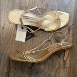 ZARA Basic Collection Metallic Gold Leather Strappy Dress Sandals Women’s 40 Photo 4