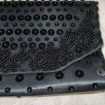 Vtg 1950’s Walborg Black Beaded Fold Over Envelope Clutch Formal Evening Event Photo 2