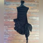 Vintage 90s I.N. San Francisco Gothic Black Halter Asymmetrical Faerie Dress~S💚 Photo 8