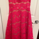 Bronx and Banco  Britney Lace Fuchsia Midi Dress Photo 1