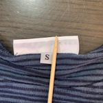 Bryn Walker Striped Bell Sleeve Top Navy Blue S Made USA Cotton Blend Timeless Photo 3