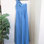 David's Bridal AW Grace Bridesmaid Prom Formal Special Occasion Wedding Guest Dress, 12, Blue Photo 6