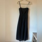 XScape  Women’s Black Strapless Wide Leg Sheer Overlay Cocktail Jumpsuit Size 2P Photo 8