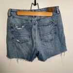 American Eagle  Denim Baggy Mom Short Light Wash Distressed 2 Photo 6