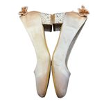 Badgley Mischka Shoes Womens Size 5 Satin Bow Block Heel Crystal Dress Pumps Photo 4