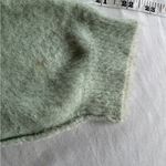 Free People Princess V-Neck Sweater Size M Fuzzy Textured Mint Pastel Green Photo 8