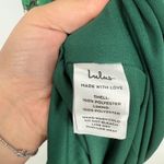 Lulus Still The One Emerald Green Floral Print Satin Maxi Dress Size S Photo 6