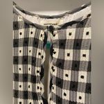 Max Studio  Black & Ivory Gingham Plaid Pleated Sleeveless Tank Top Blouse  - XS Photo 7