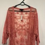 Lane Bryant Coral Lace Kimono duster Cardigan! Size 26/28 NWT Photo 1
