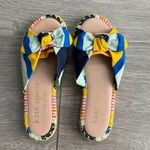 Kate Spade  Vibrant Blue and Yellow Stripes Slip-On Espadrille Sandals Photo 0
