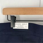 Chico's So Slimming 360 Brigitte Geo Crochet Slim Ankle Pull-On Pants Navy 12T Photo 6