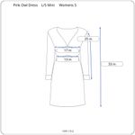 Pink Owl Long Sleeve Wrap Mini Dress Womens S Gem Embellished Cuffs V Neck Photo 9