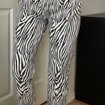 frame denim FRAME Le High Straight Zebra Jeans Size 31 Animal Print Photo 0