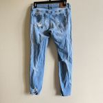 ZARA  WOMEN PREMIUM DENIM DISTRESSED ANKLE JEANS RIPPED‎ LIGHT WASH SIZE 4 Photo 5