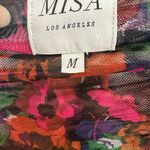 MISA Los Angeles Misa Red Pink Flutter Sleeve Bodycon Maxi Dress Photo 3