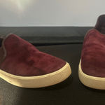 Vince ‎ Women's Suede Leather Slip On Sneakers Maroon Casual Shoes Photo 0