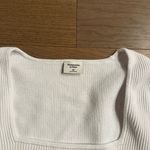 Abercrombie & Fitch Abercrombie Ribbed Knit Tee White XS Photo 2