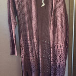 Moral Fiber  Mauve Open Knit Cardigan xl NWT Photo 0